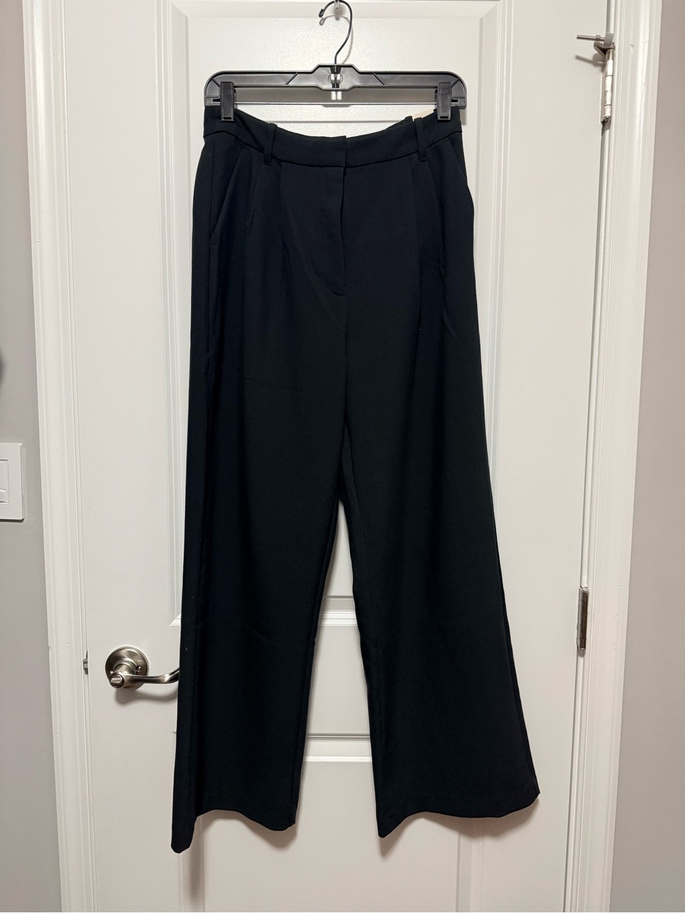 Abercrombie & Fitch Black Wide-Leg Trousers